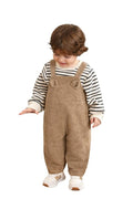 Baby Boys Solid Cotton Blend Style T Shirt and Dungaree Set