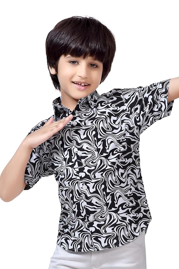Boys Stylish Comfortable Cotton Shirt for Kids Boys Half Sleeve Shirt Casual Shirts for Kids 2-15Y