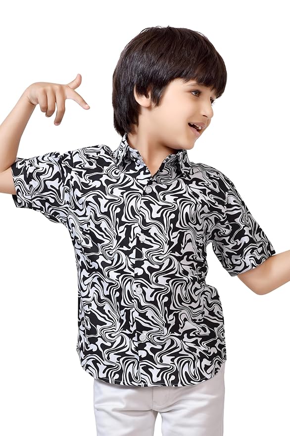 Boys Stylish Comfortable Cotton Shirt for Kids Boys Half Sleeve Shirt Casual Shirts for Kids 2-15Y