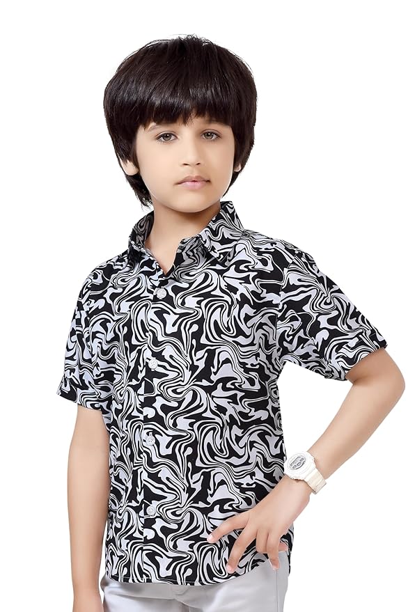 Boys Stylish Comfortable Cotton Shirt for Kids Boys Half Sleeve Shirt Casual Shirts for Kids 2-15Y