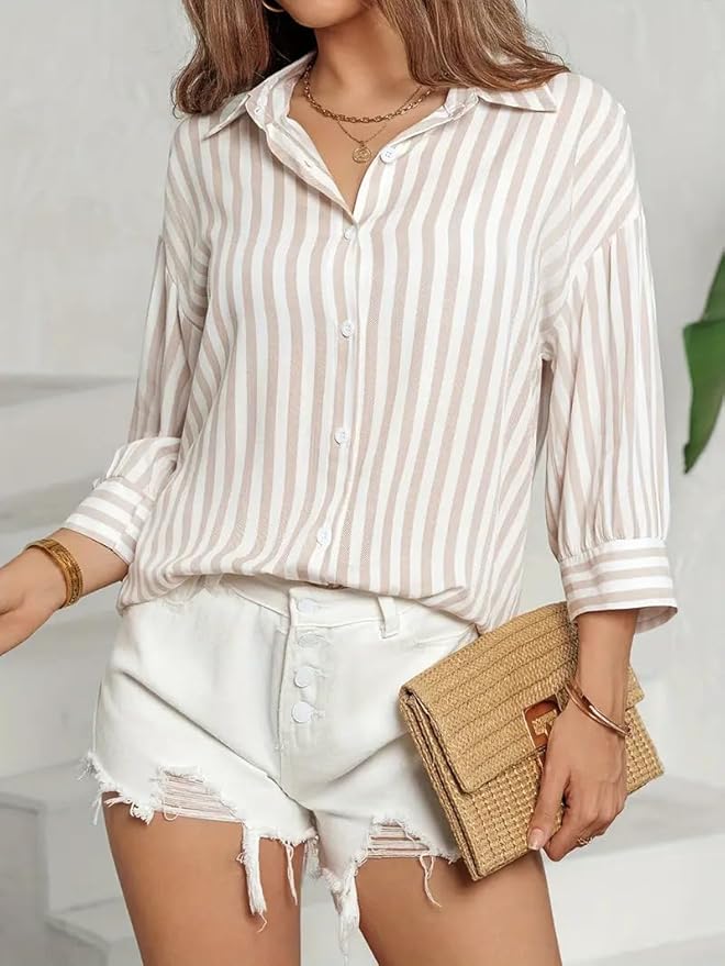 Striped Western Shirt for Women | Oversized Stylish Shirt Tops for Women