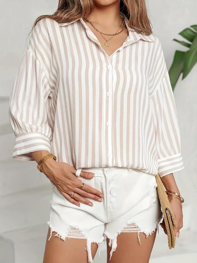 Striped Western Shirt for Women | Oversized Stylish Shirt Tops for Women