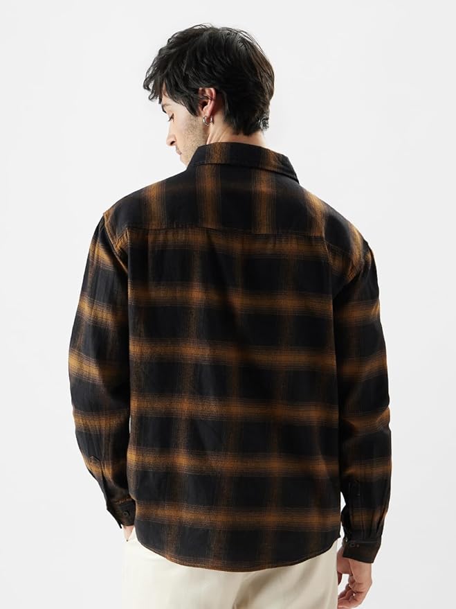 Brown Mustard and Black Men and Boys Relaxed fit Striped Full Sleeve Cotton Multicolored Men Relaxed Shirts Shirt For Men Casual Half Sleeves Regular Fit Printed Stylish Latest