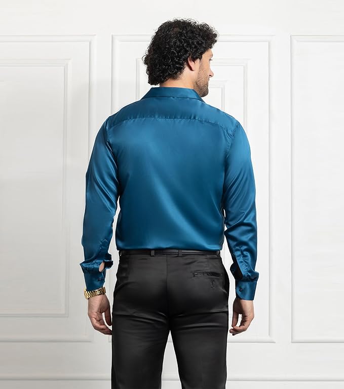 Mens Satin Regular Fit Formal Shirt