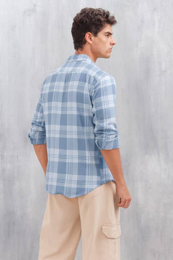 Men Full Sleeve Check Cotton Shirt/Shirt for Men