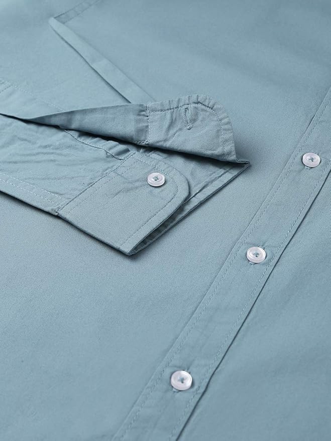 Men Cotton Solid Slim Fit Casual Shirt